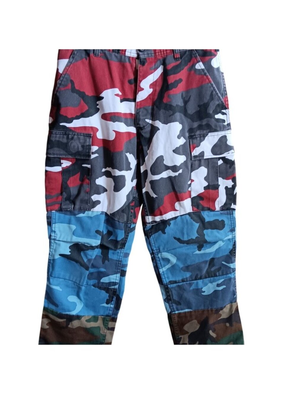 Pants Skater 29x30 Men's Camouflage Cargo Red/White/Blue Rothco B.D.U.
